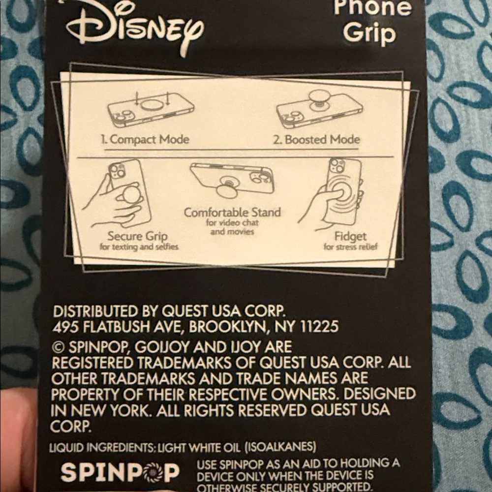 Disney Phone Grip - Pink and Orange